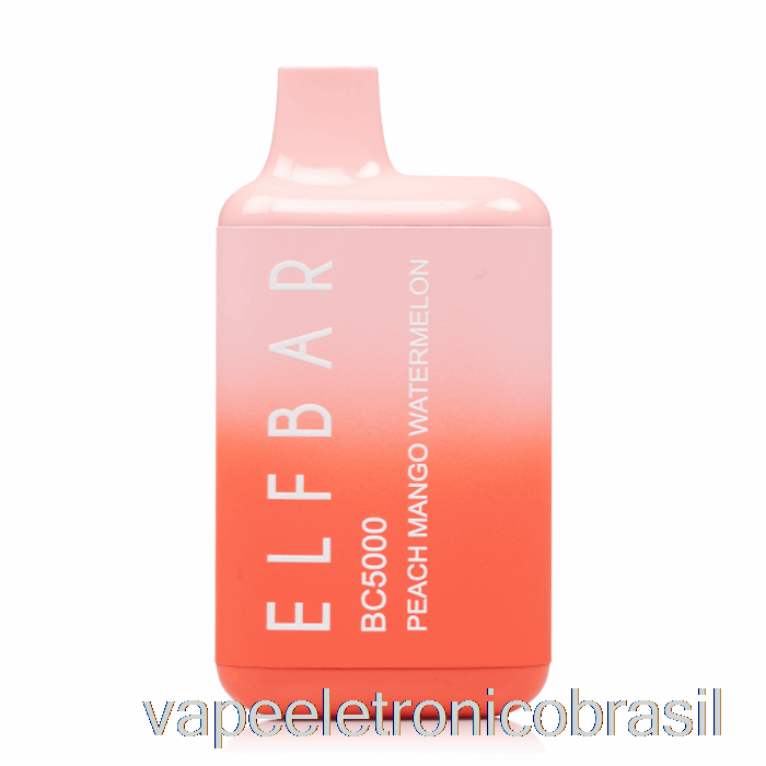 Vape Eletrônico Bc5000 0% Zero Nicotina Descartável Pêssego Manga Melancia